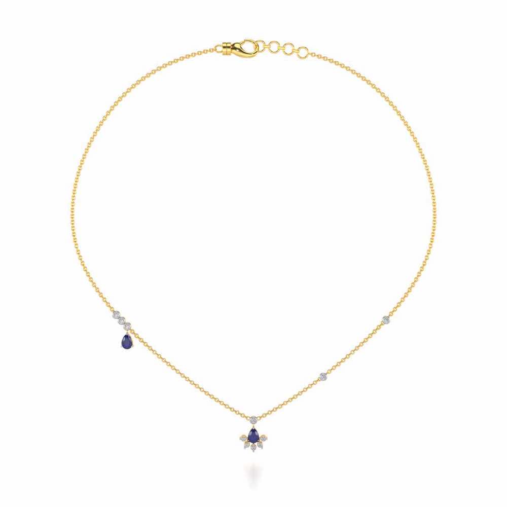 Violet Bask Silver Necklace - Yellow Gold - Image 3