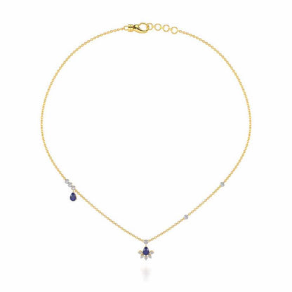 Violet Bask Silver Necklace - Yellow Gold - Image 3