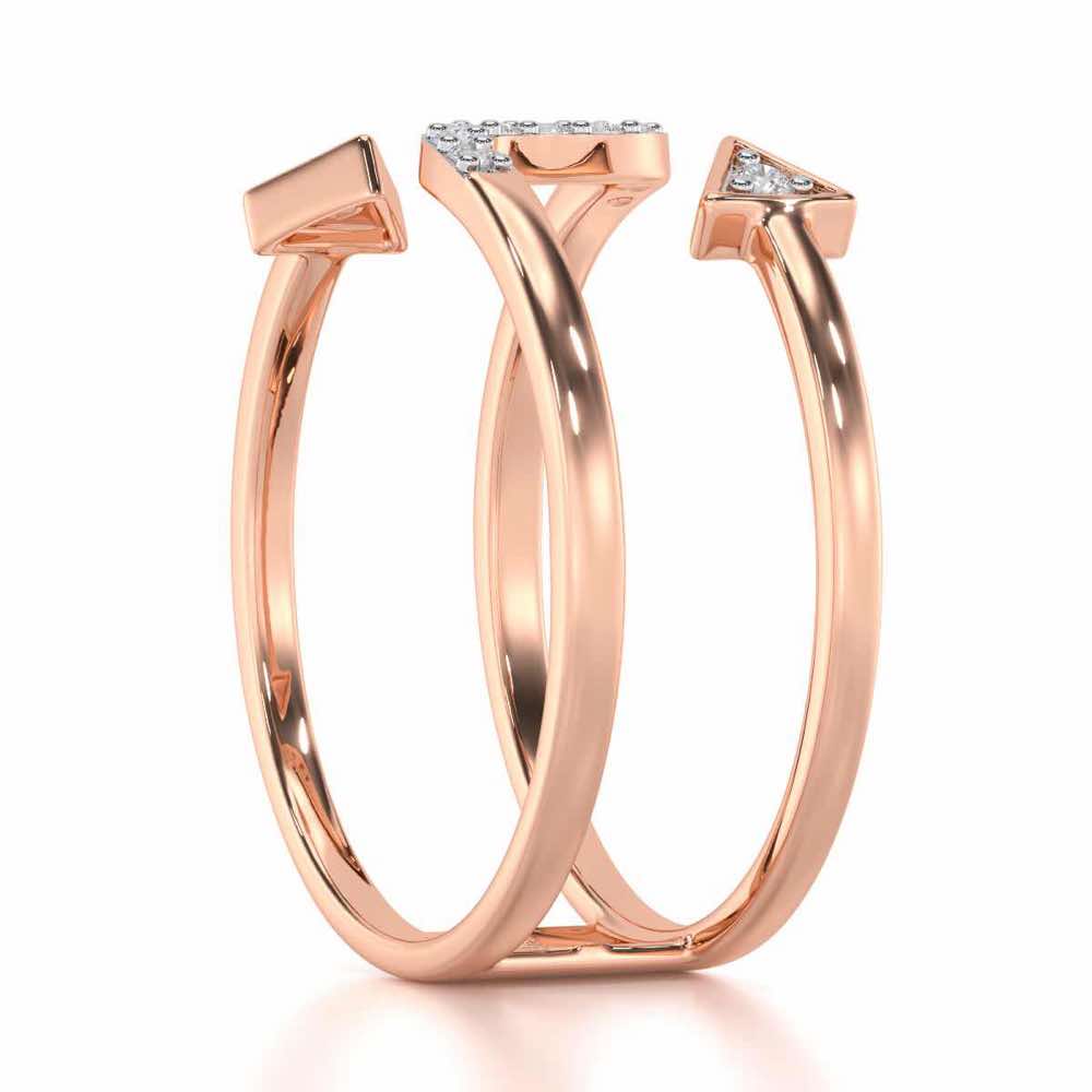 Virtuous Charm Silver Ring - Rose Gold - Image 3
