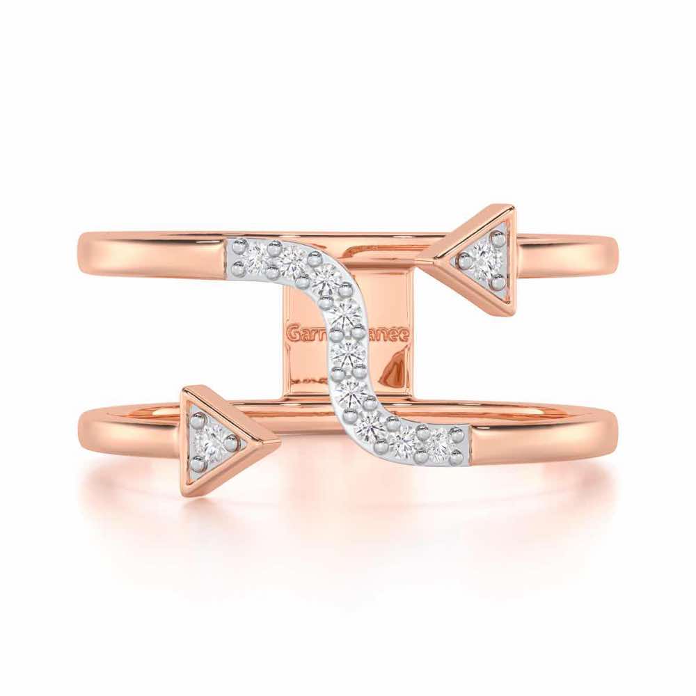 Virtuous Charm Silver Ring - Rose Gold - Image 4