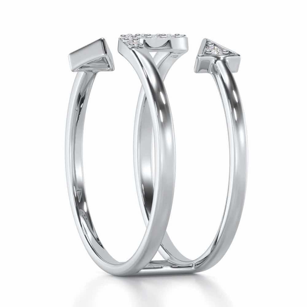 Virtuous Charm Silver Ring - White Gold - Image 3