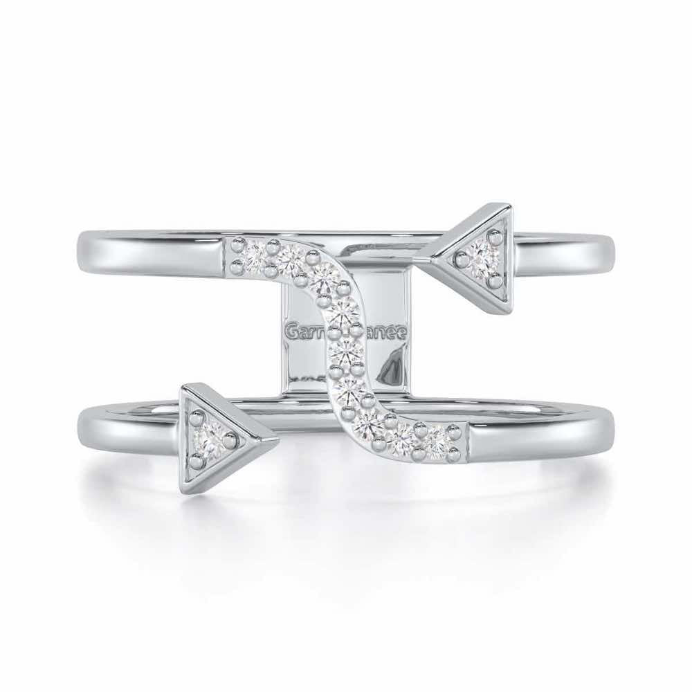 Virtuous Charm Silver Ring - White Gold - Image 4