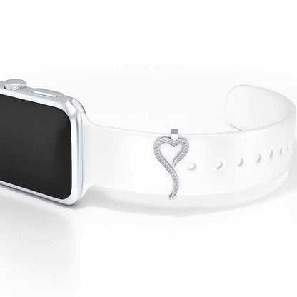 Vision Heart Silver Watch Band - White Gold - Image 1