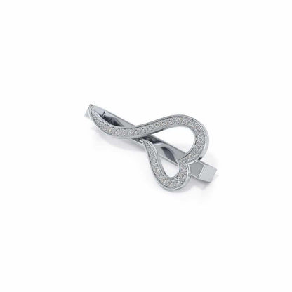 Vision Heart Silver Watch Band - White Gold - Image 3