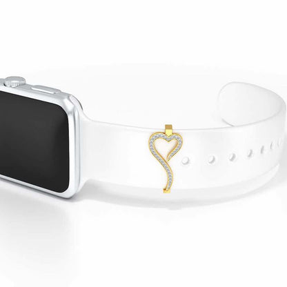 Vision Heart Silver Watch Band - Yellow Gold - Image 1