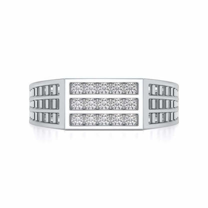 Visiona Silver Ring For Men - White Gold - Image 4