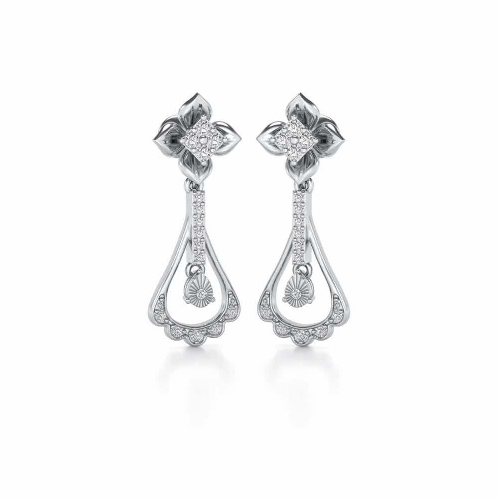 Visionary Drops Earrings - White Gold - Image 2