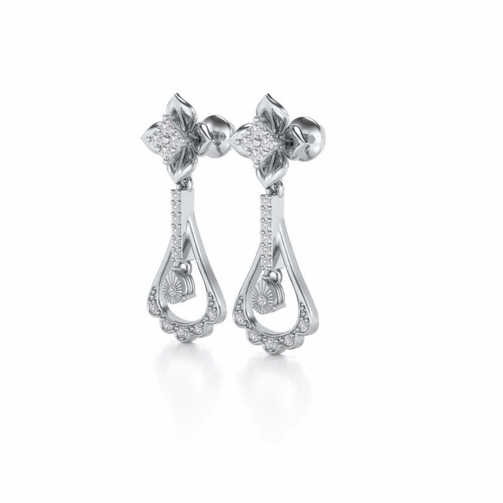 Visionary Drops Earrings - White Gold - Image 3