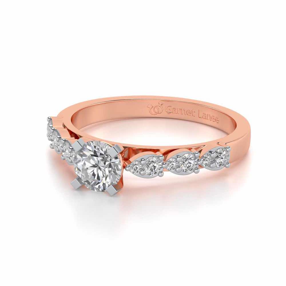 Visionary Solitaire Silver Ring - Rose Gold - Image 2