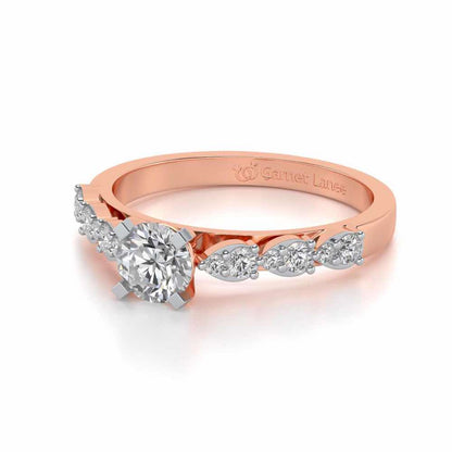 Visionary Solitaire Silver Ring - Rose Gold - Image 2