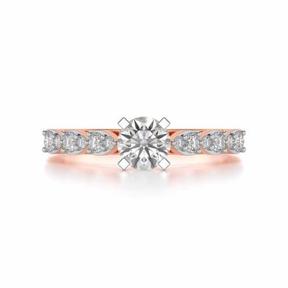 Visionary Solitaire Silver Ring - Rose Gold - Image 4