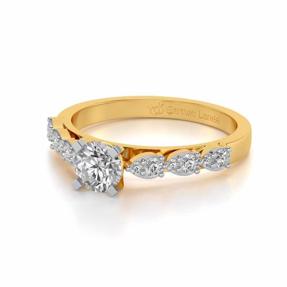 Visionary Solitaire Silver Ring - Yellow Gold - Image 2