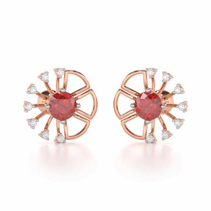 Visual Treat Silver Earrings - Rose Gold - Image 1