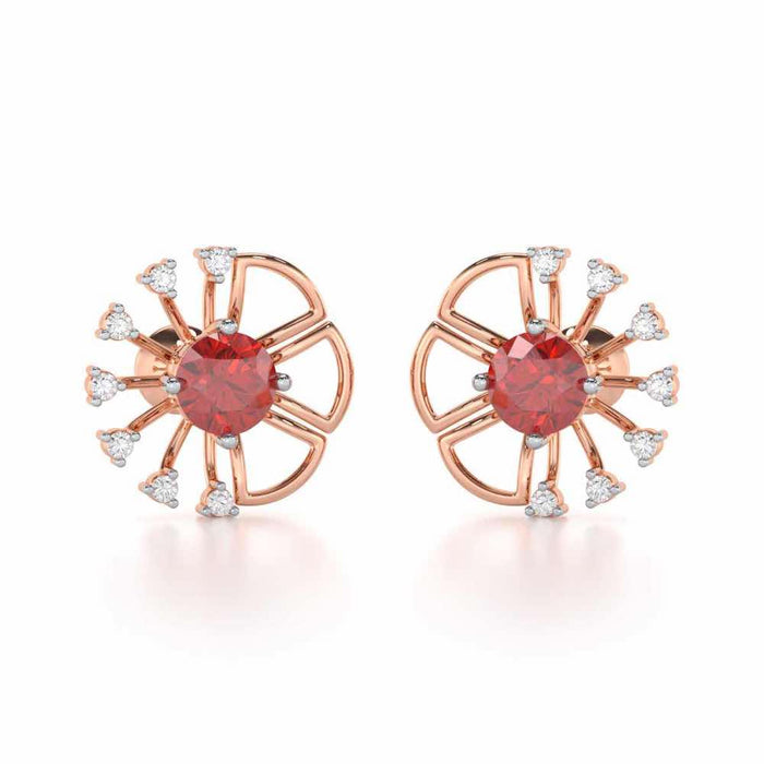 Visual Treat Silver Earrings - Rose Gold - Image 1