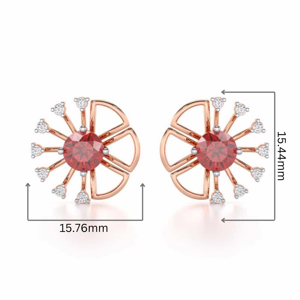 Visual Treat Silver Earrings - Rose Gold - Image 2