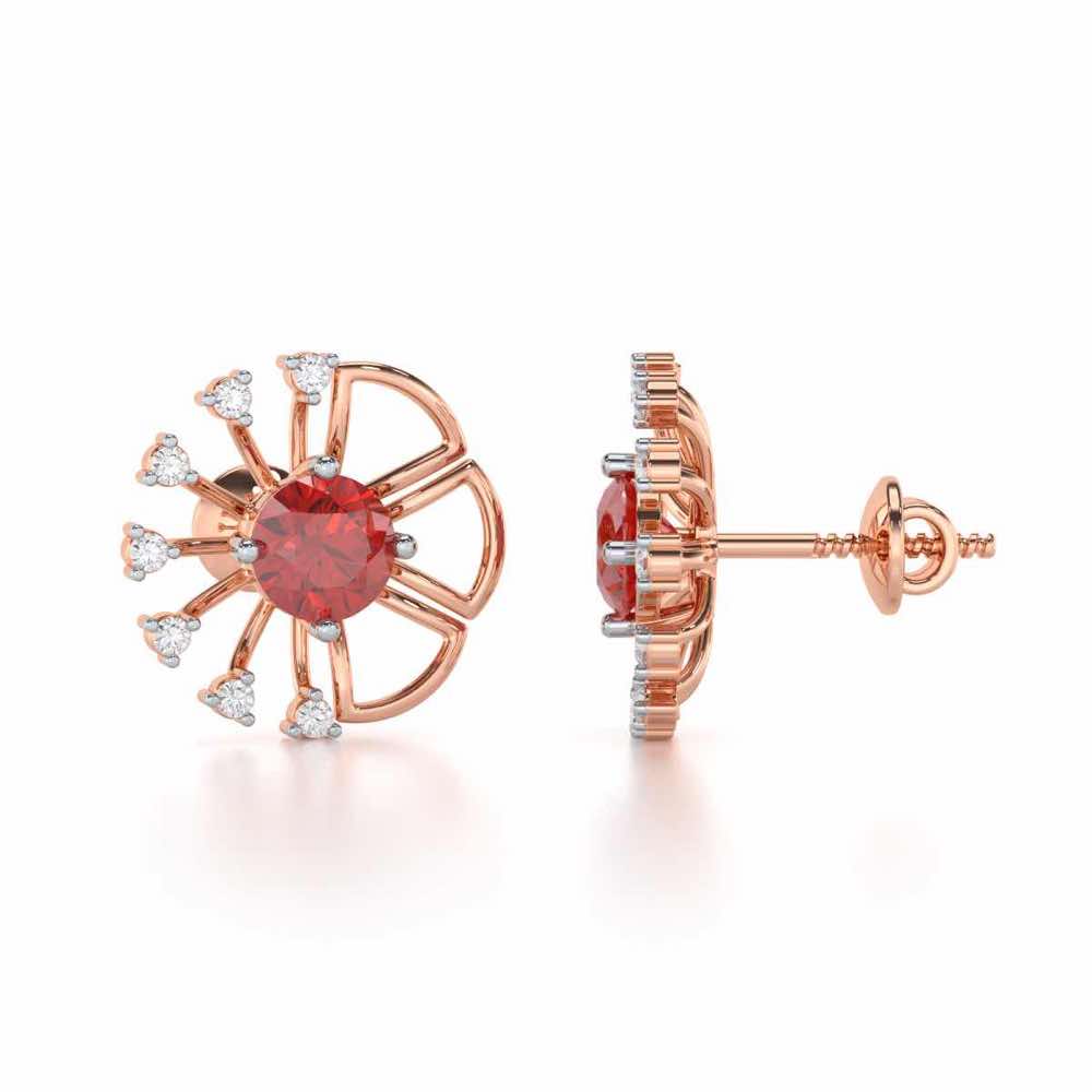Visual Treat Silver Earrings - Rose Gold - Image 4