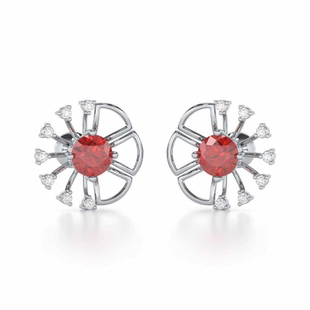 Visual Treat Silver Earrings - White Gold - Image 1