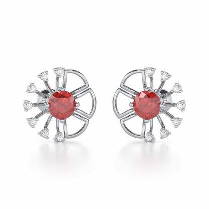 Visual Treat Silver Earrings - White Gold - Image 1