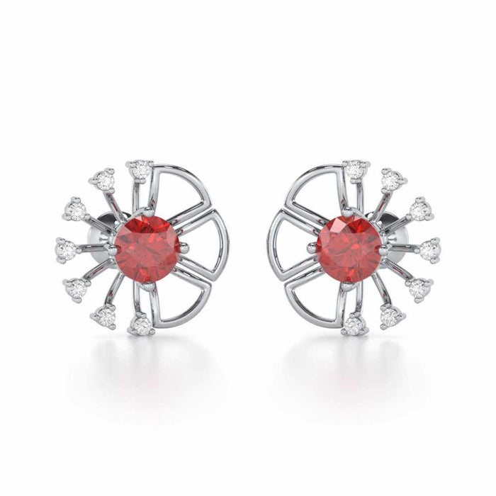 Visual Treat Silver Earrings - White Gold - Image 1