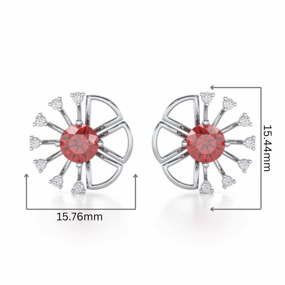 Visual Treat Silver Earrings - White Gold - Image 2