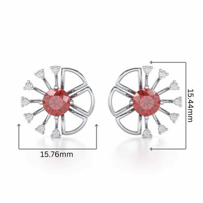 Visual Treat Silver Earrings - White Gold - Image 2