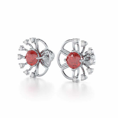 Visual Treat Silver Earrings - White Gold - Image 3