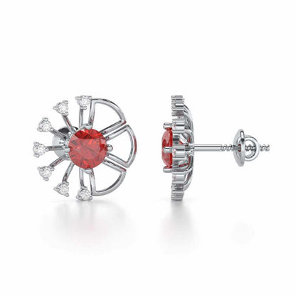 Visual Treat Silver Earrings - White Gold - Image 4