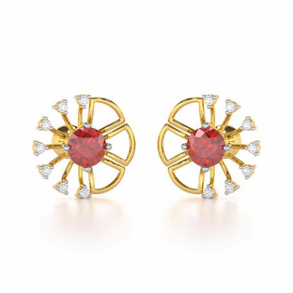Visual Treat Silver Earrings - Yellow Gold - Image 1