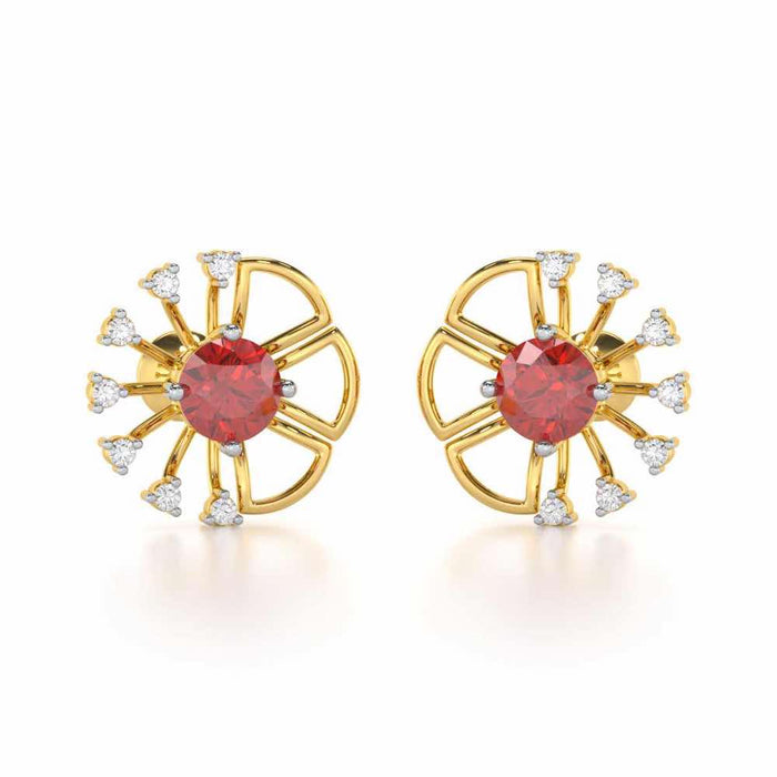 Visual Treat Silver Earrings - Yellow Gold - Image 1