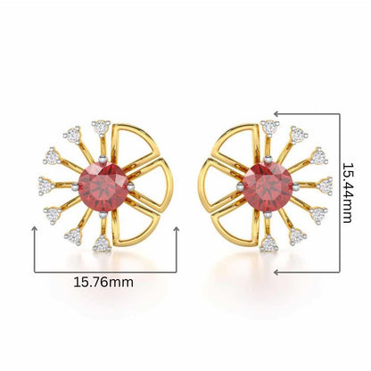 Visual Treat Silver Earrings - Yellow Gold - Image 2