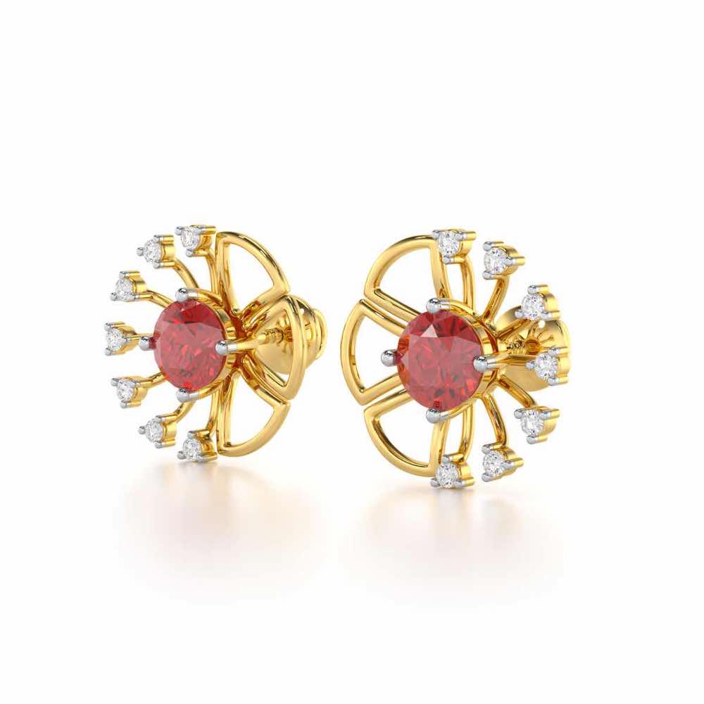 Visual Treat Silver Earrings - Yellow Gold - Image 3