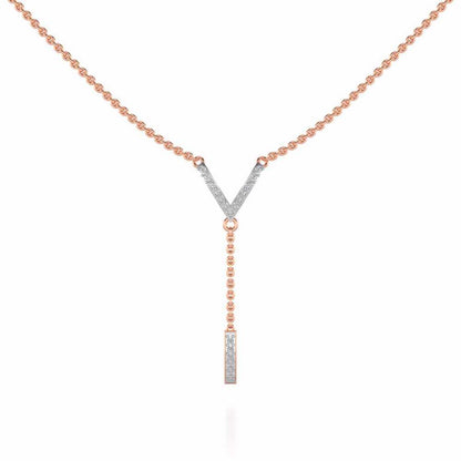Vivacious Silver Necklace - Rose Gold - Image 1