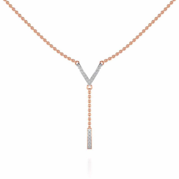Vivacious Silver Necklace - Rose Gold - Image 1