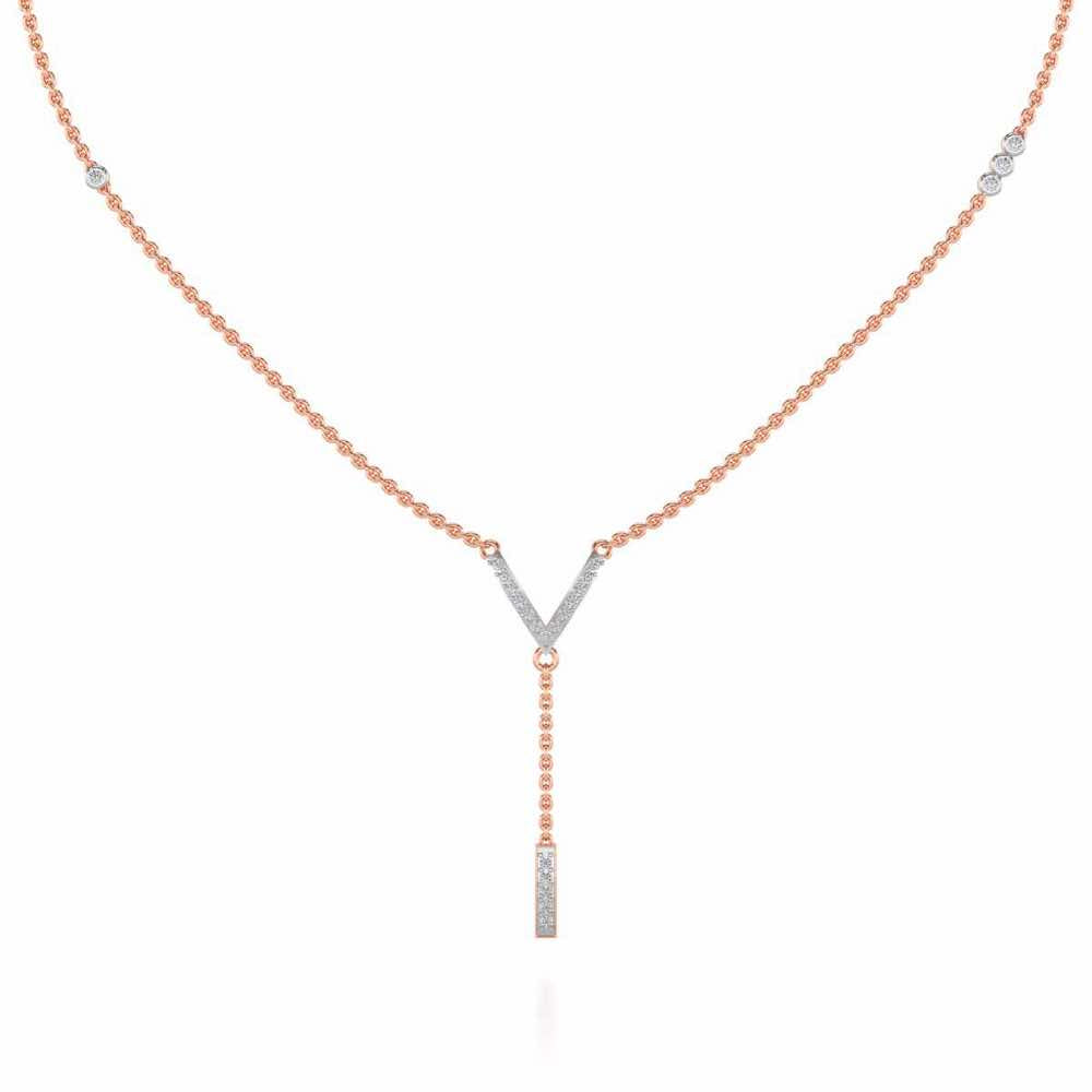 Vivacious Silver Necklace - Rose Gold - Image 2