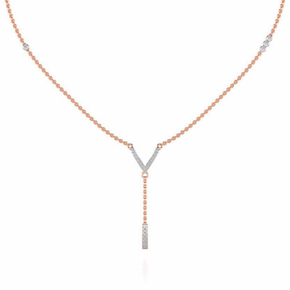 Vivacious Silver Necklace - Rose Gold - Image 2