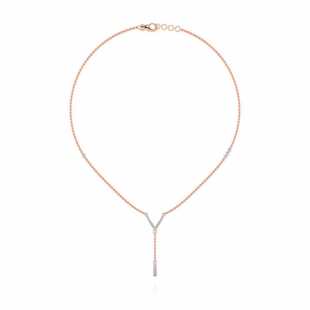 Vivacious Silver Necklace - Rose Gold - Image 3