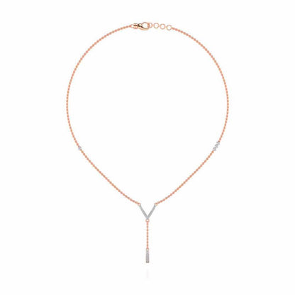 Vivacious Silver Necklace - Rose Gold - Image 3