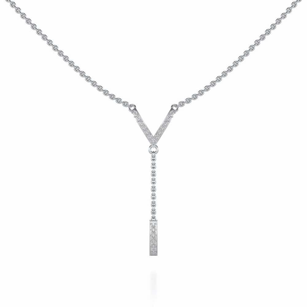 Vivacious Silver Necklace - White Gold - Image 1