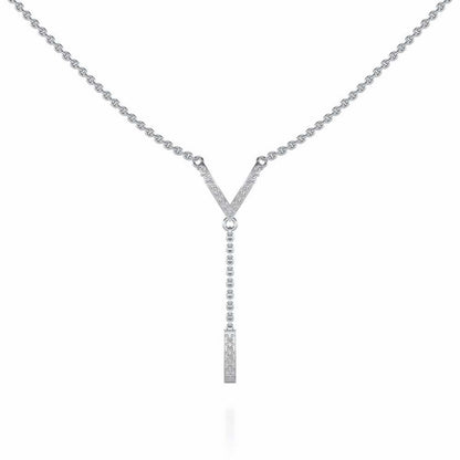 Vivacious Silver Necklace - White Gold - Image 1