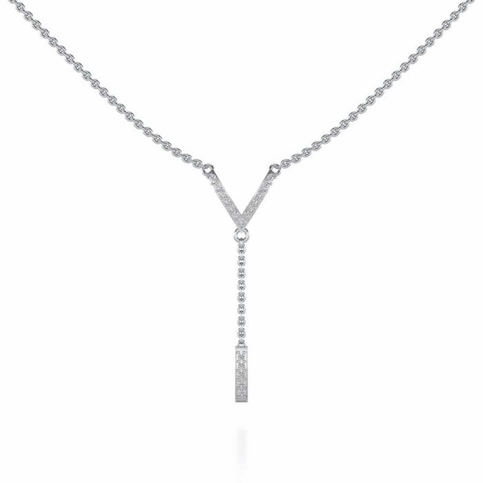 Vivacious Silver Necklace - White Gold - Image 1