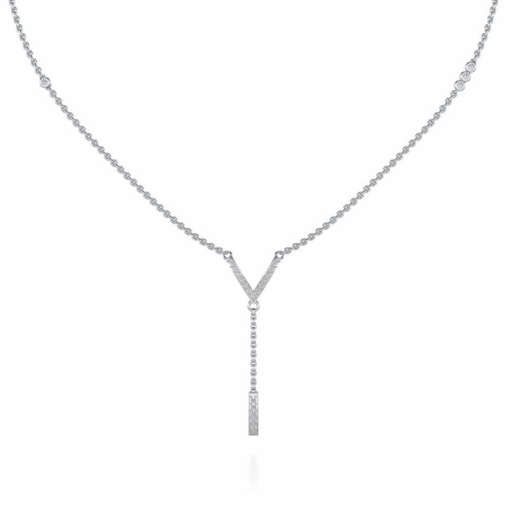 Vivacious Silver Necklace - White Gold - Image 2