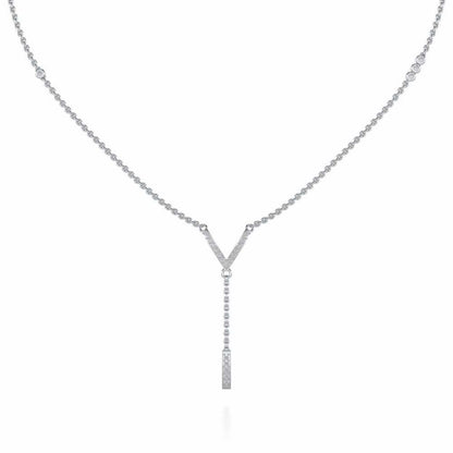 Vivacious Silver Necklace - White Gold - Image 2