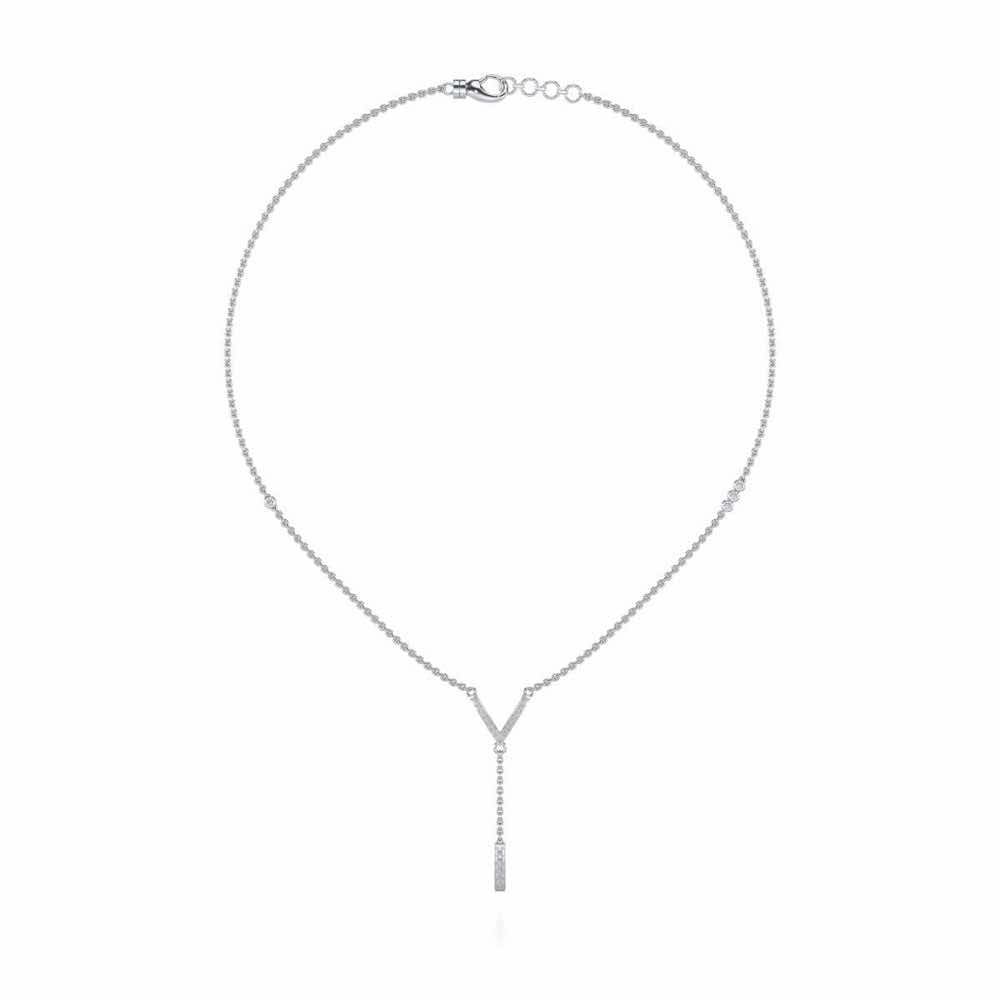 Vivacious Silver Necklace - White Gold - Image 3