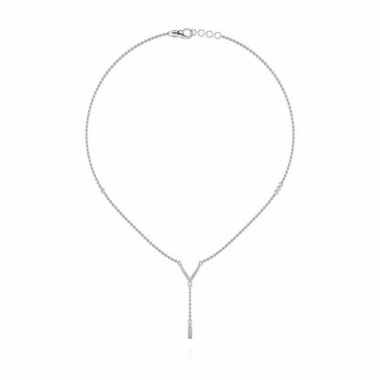 Vivacious Silver Necklace - White Gold - Image 3