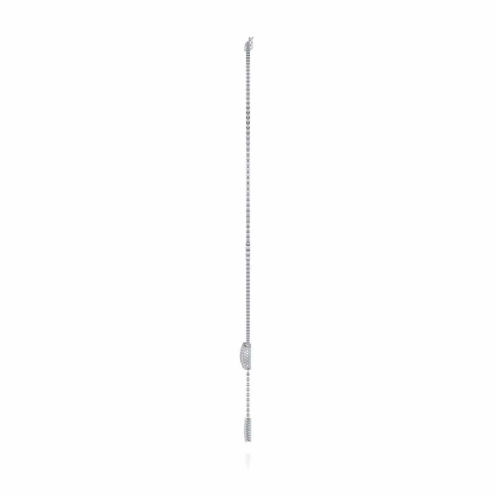 Vivacious Silver Necklace - White Gold - Image 4