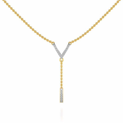 Vivacious Silver Necklace - Yellow Gold - Image 1