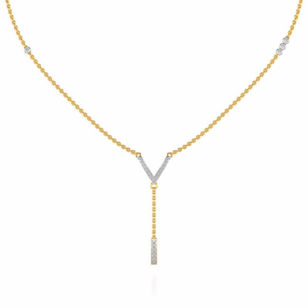 Vivacious Silver Necklace - Yellow Gold - Image 2