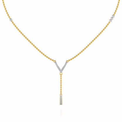 Vivacious Silver Necklace - Yellow Gold - Image 2
