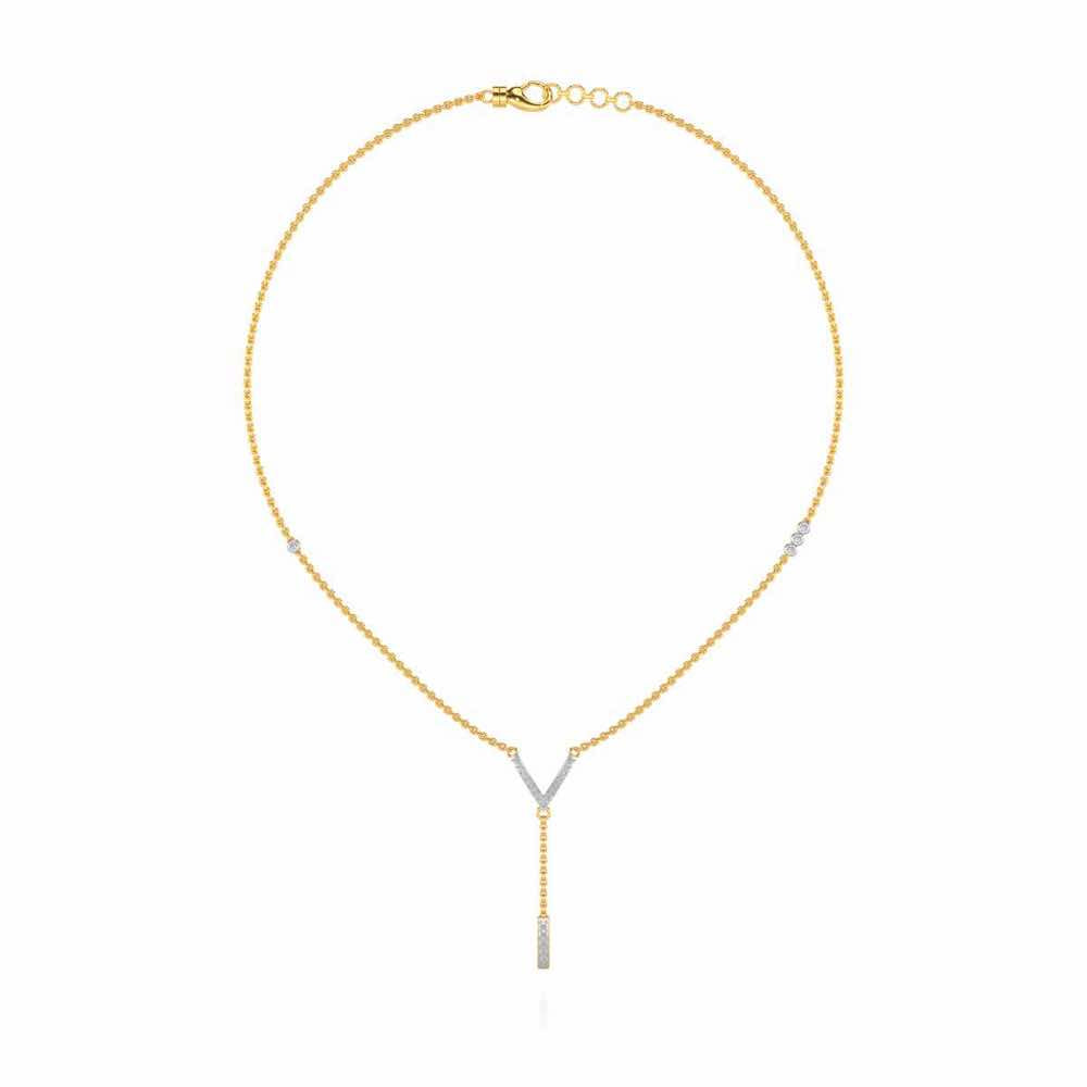 Vivacious Silver Necklace - Yellow Gold - Image 3