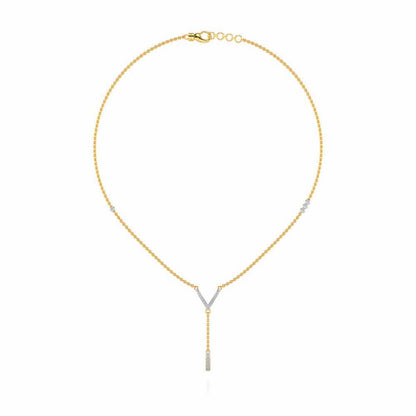 Vivacious Silver Necklace - Yellow Gold - Image 3